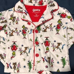 The Grinch Themed Holiday Matching Pajama Top and Pants